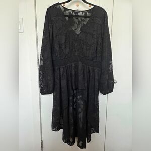 Torrid Black Floral Pattern Top